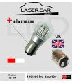 P21/5w LED 1157- UK , POSITIF A LA MASSE- 6V - 12V Série 3D