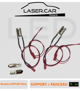 PAIRE SUPPORT DE BA9s, + CABLE .LASER CAR, LED LASER CAR