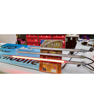 Barre LED Auto, multi fonctions pour lunette arrière - feu de position, Stop, Clignotants - 6 à 12v, Exclusivité LASER CAR