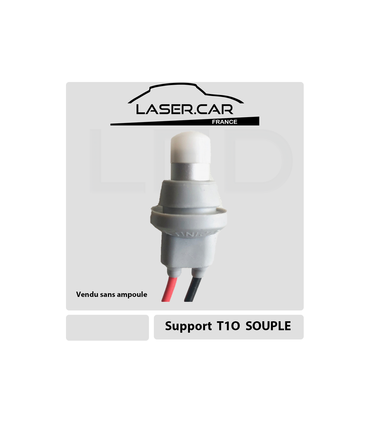 Socket / Support T10, Caoutchouc, avec gorge d'étanchéité