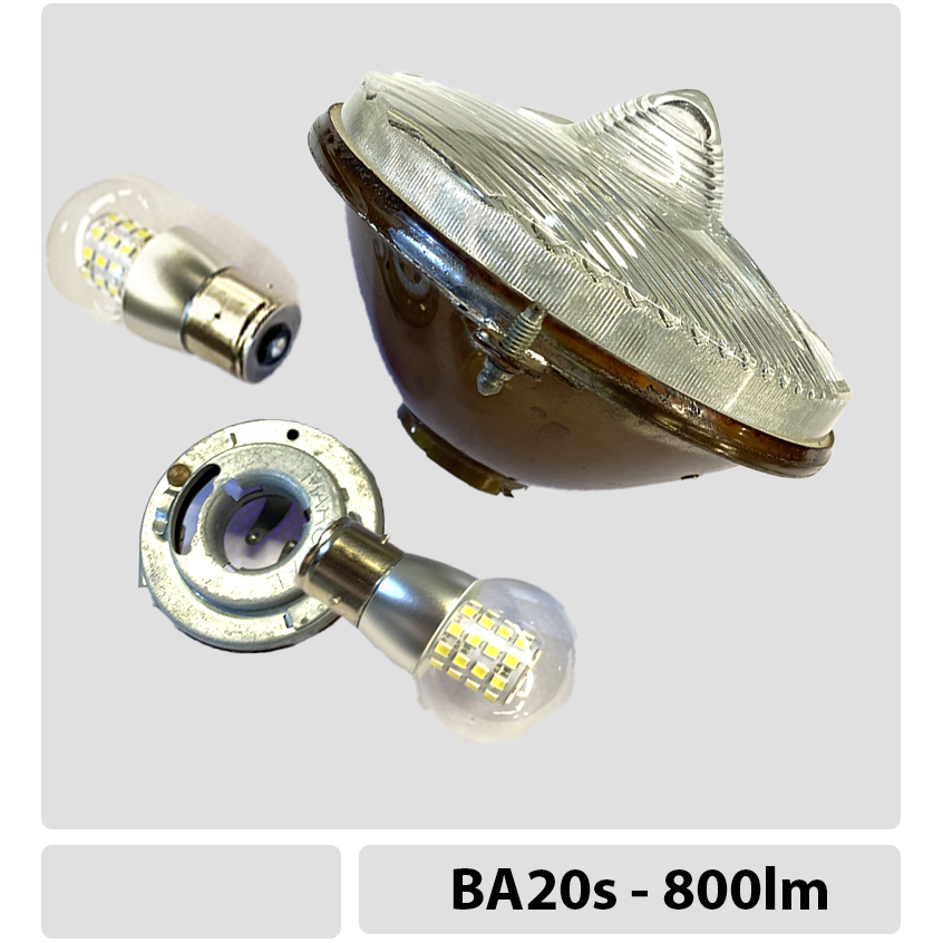 Ampoule LED BA21s, 3 ERGOTS, 6 à 12v, Blanc Chaud