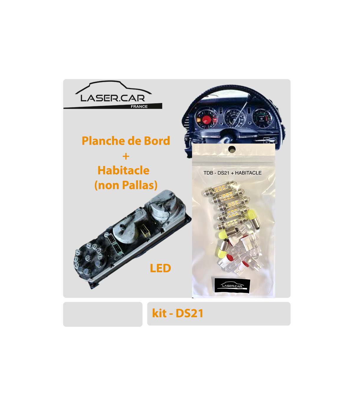 KIT D'HABILLAGE POUR PLANCHE DE BORD DS3 RACING ORANGE - Accessoires  Spécialiste Citroen