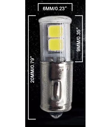 BA7s LED 6/12v, 50 / 180lm, Tableau de bord, instruments, 2D