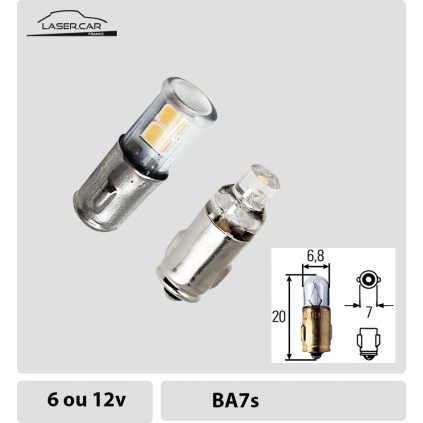 BA7s Led -30lm ou 180lm, LASER CAR