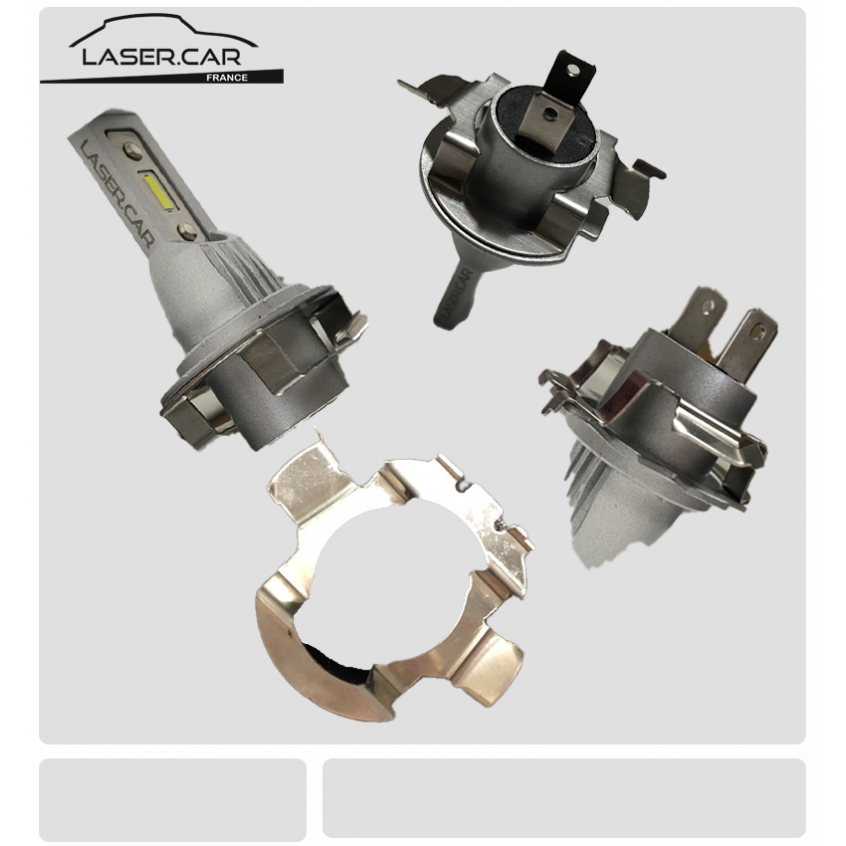 Adaptateur H7 Pour Phares LED - Base Métal Pour Ampoules H7 HID - Facile à Installer Sans Modification