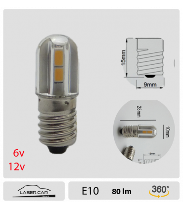 AMPOULE E10 LED, LASER CAR