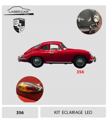 KIT éclairage LED 6V  Complet pour PORSCHE 356. LASER CAR