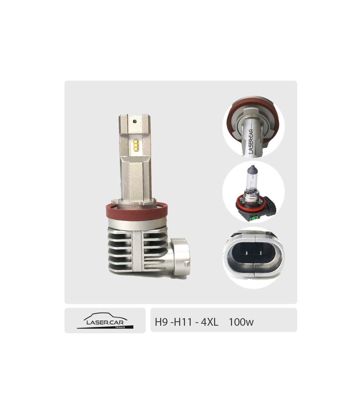 H7 100W LED Haute puissance pour feux de route