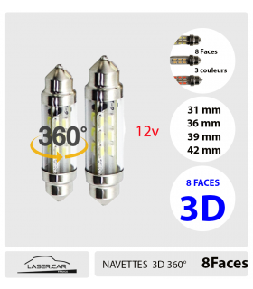 AMPOULE NAVETTE LED 12 V 39 MM BLANC CHAUD, C5W, C10W