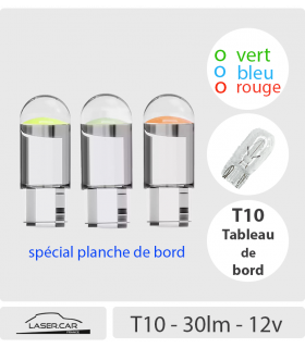 T10 LED PLANCHE DE BORD _ 30LM _ CRISTAL  DIMENSIONS