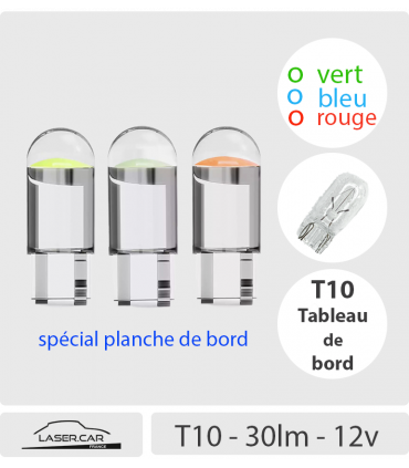 T10 LED PLANCHE DE BORD _ 30LM _ CRISTAL  DIMENSIONS