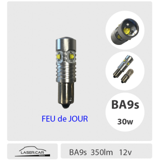 Ampoule LED BA9s,  auto /moto LASER CAR, LASERCAR,  6000 kv , 30 w - Feu de jour, veilleuses , Qualité Pro