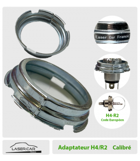 Lot de 2 convertisseurs adaptateurs de culot H4 HS1 vers H5 R2 G40 Douille Kit Xenon et Full LED pour voiture d'époque