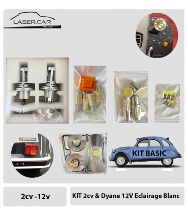 Kit LED complet pour 2CV  12v- Version "BASIC" Laser Car
