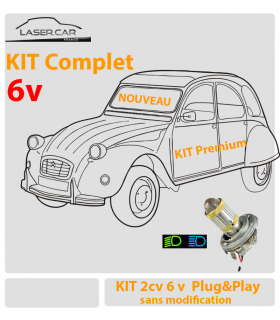 KIT Led  6V pour 2CV Citroen. plug & play