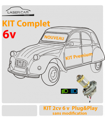 KIT Led  6V pour 2CV Citroen. plug & play