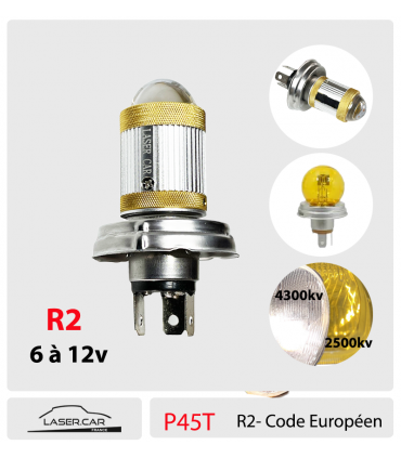 Ampoule LED H4 P45T Code Européen Auto-Moto