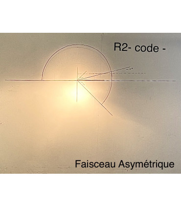 R2 LED 6v, P45T Code Européen Plug&Play - Série 5x LENS
