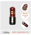 BA21d LED, 6ou12v, Fog & Clignotant - Orange + Blanc, Série 5x Classic