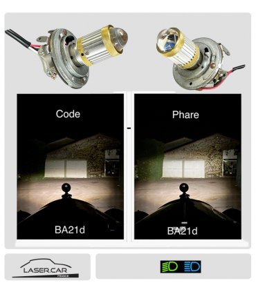 BA21d LED 6v 3 Ergots - sans Modifications, Série vintage LENS
