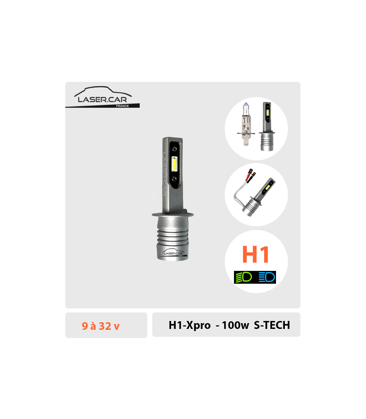Kit Ampoules Led Taille Mini - H1 - Longue Portée