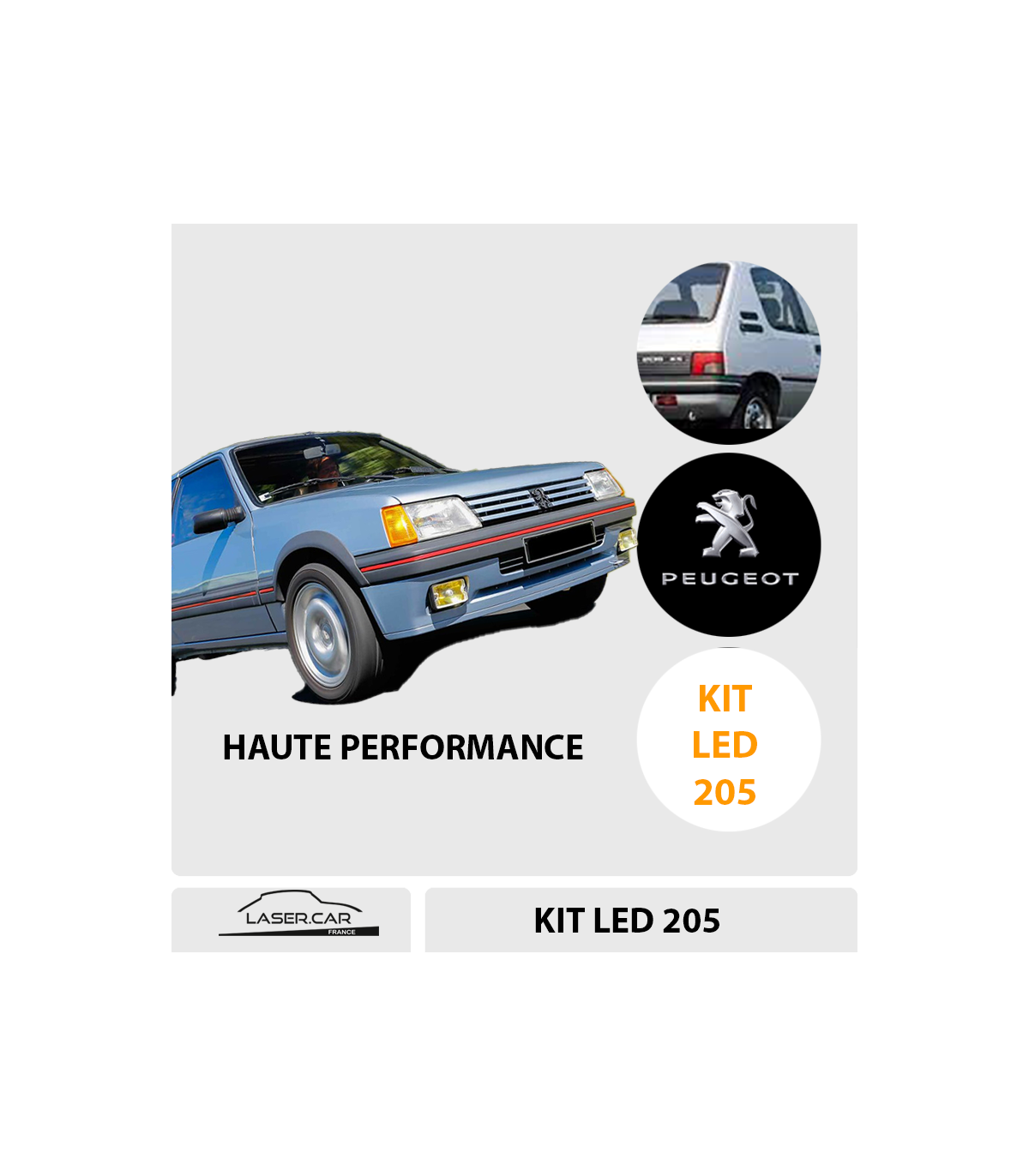 Kit LED COMPLET pour PEUGEOT 205, 205 GTI, 205 GT