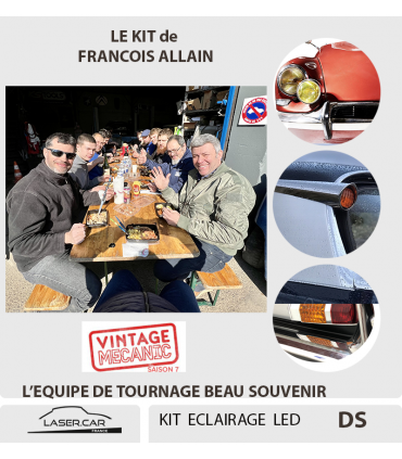 TOURNAGE VINTAGE MECANIC SAISON 7 LA DS 21 DE FRANCOIS ALLAIN AVEC LASER CAR, LE DEJEUNER A L'ATELIER DES CHEVRONS