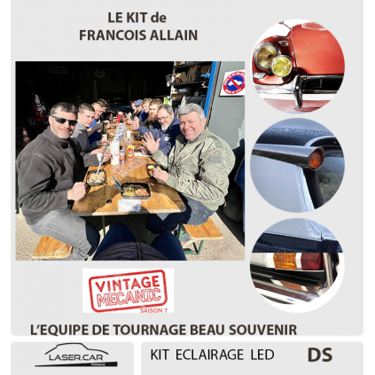 TOURNAGE VINTAGE MECANIC SAISON 7 LA DS 21 DE FRANCOIS ALLAIN AVEC LASER CAR, LE DEJEUNER A L'ATELIER DES CHEVRONS