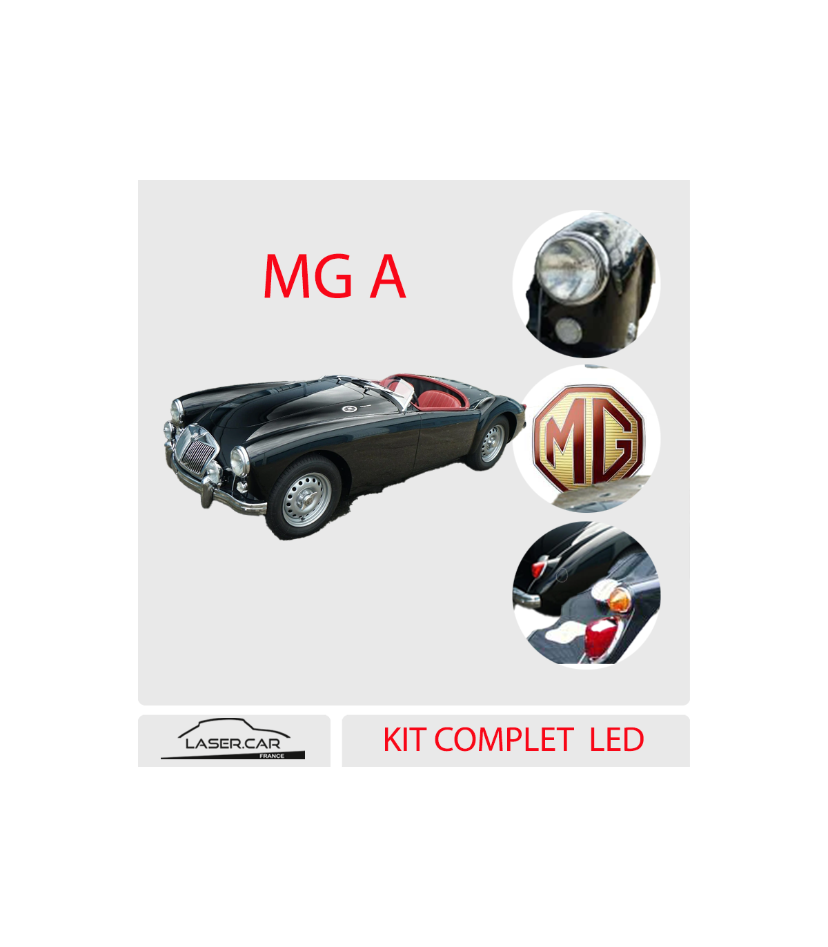Kit LED pour MG A, équipement LUMINEUX LED