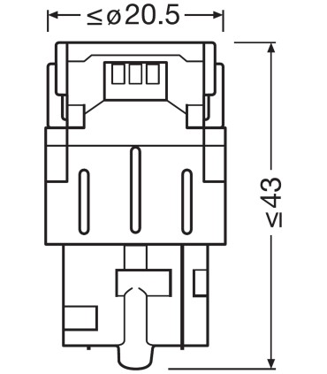 T20, W21W, 7440, LED 6000K 12V OSRAM LEDriving  SL