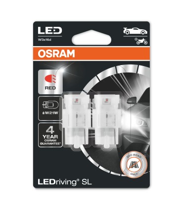 OSRAM LED  T20 W21W SL ROUGE 12V