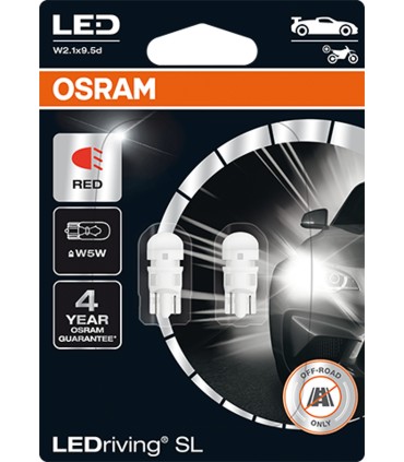 T10 (W5W)  Rouge 12V LEDriving  SL OSRAM