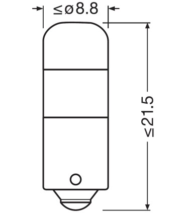 OSRAM LED T4W SL COOL WHITE 6000K 12V