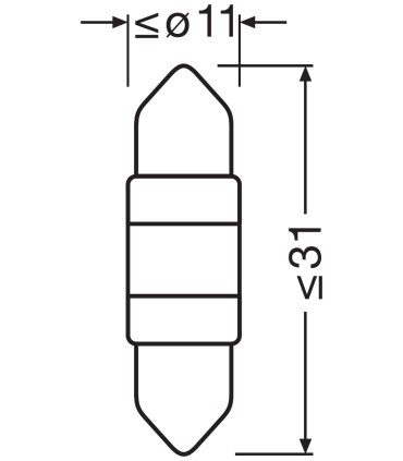 OSRAM LED C5W SL COOL WHITE 6000K 12V