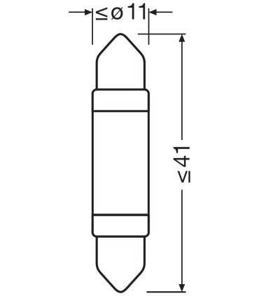 OSRAM LED C5W SL COOL WHITE 6000K 12V