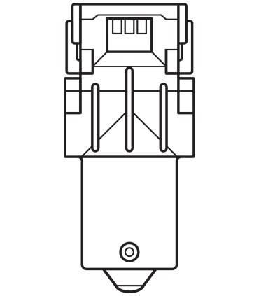 OSRAM LED P21W SL RED 12V