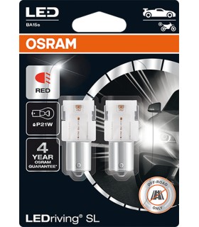 OSRAM LED P21W SL RED 12V