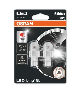 OSRAM LED W16W SL RED 12V