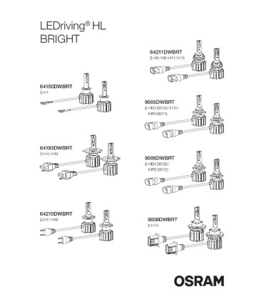 OSRAM LED H7/H18 HL BRIGHT