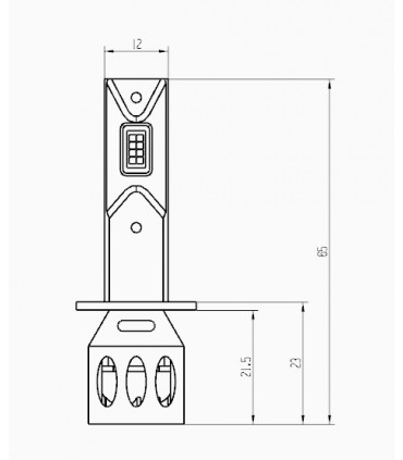 H1 LED 150w*, Plug & Play, Série CLASSIC TURBO  JAUNE