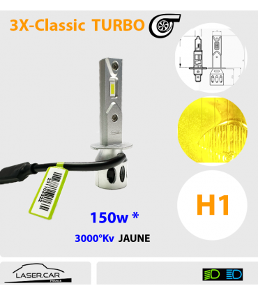 H1 150w JAUNE  3000°Kv TURBO VENTILEE LASER CAR