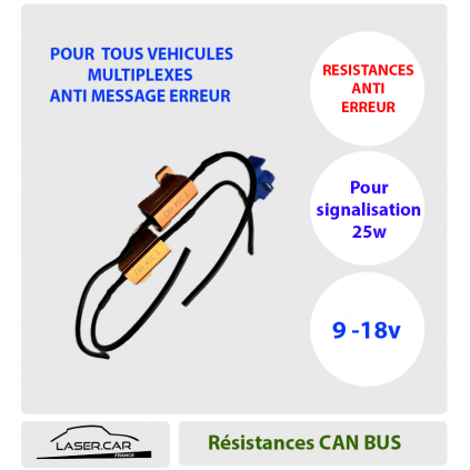 RESISTANCES DE CHARGE CAN BUS 25W POUR 1156. 1157,
