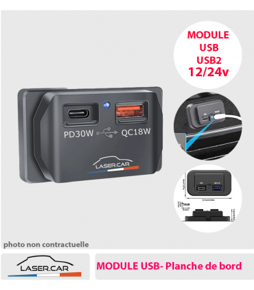 Module USB pour planche de bord LASERCAR