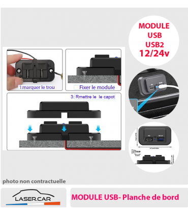 Module USB pour planche de bord LASERCAR