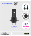 H7 LED 120w*, 12-24V  Plug & Play,  x-PRO TURBO