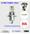 H4 LED, 150w*, X-PRO TURBO