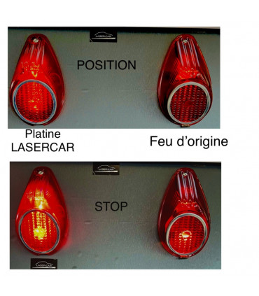 Platine de Feu arrière de TRACTION Tous modèles après 07/52- Feux goutte d'eau