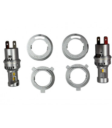 H4+R2 LED 150w*, Série CLASIC TWIN, Blanc Chaud ventilé