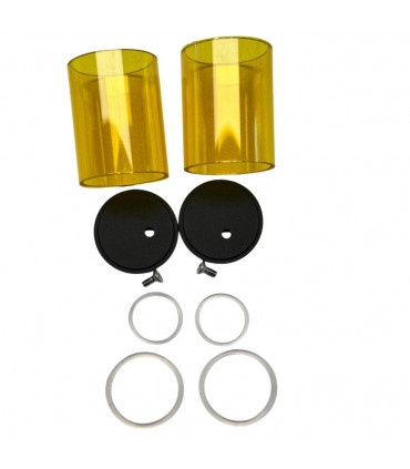 H4 LED 150w*, Série TWIN CLASIC JAUNE, ventilé