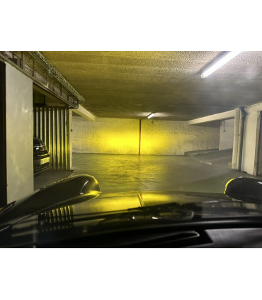 R2 LED 150W* Code Européen, Série TWIN classic ventilé JAUNE